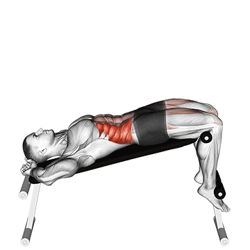 incline twisting sit-up demonstration
