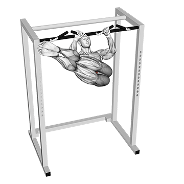 hanging straight twisting leg hip raise demonstration