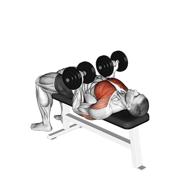 dumbbell reverse bench press demonstration