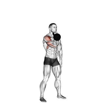 kettlebell arnold press demonstration