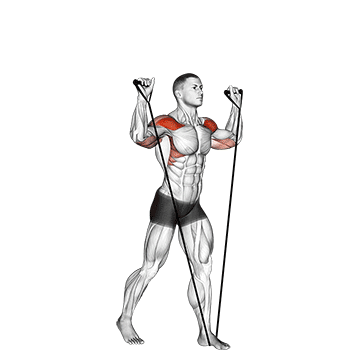band shoulder press demonstration