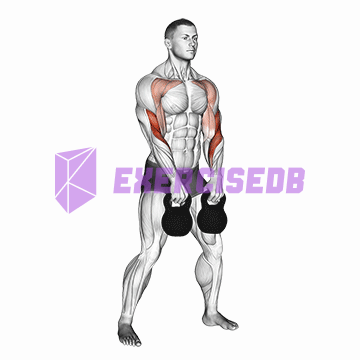 kettlebell double alternating hang clean