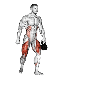 kettlebell lunge pass through demonstration