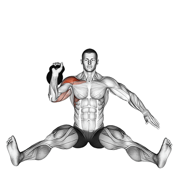 kettlebell seated press demonstration