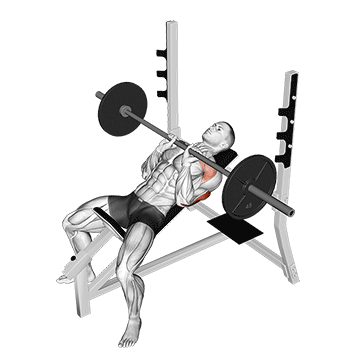 barbell incline close grip bench press demonstration