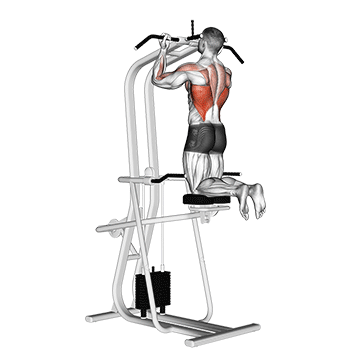 lever assisted chin-up demonstration