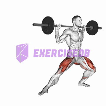 barbell side split squat