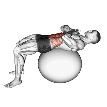 crunch (on stability ball) demonstration