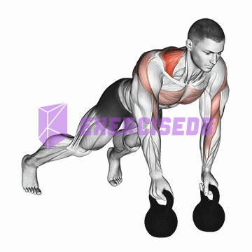 kettlebell alternating renegade row