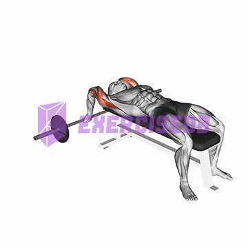 barbell lying close-grip triceps extension