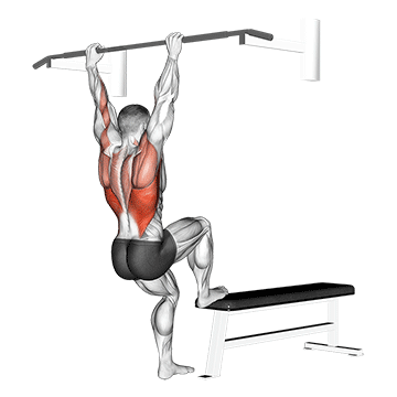 bench pull-ups demonstration