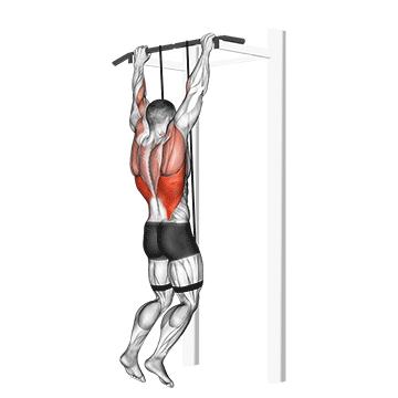 band assisted pull-up demonstration