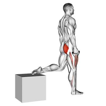 band single leg split squat demonstration