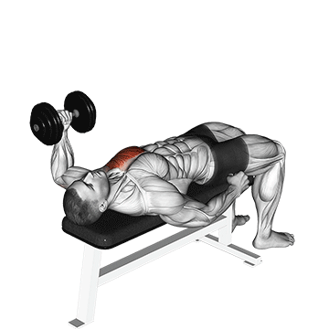 dumbbell lying one arm press v. 2 demonstration